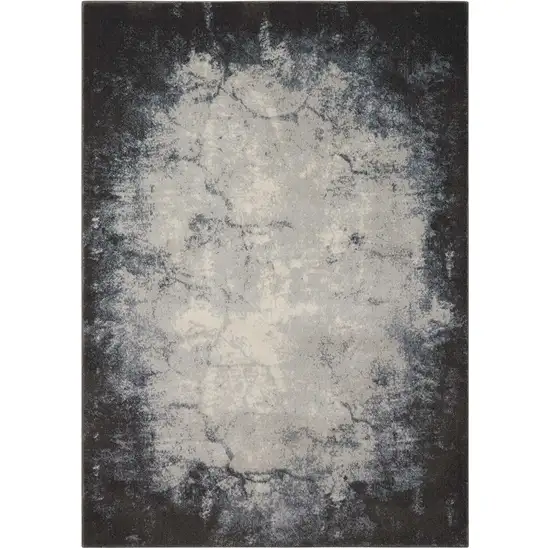 Ivory And Gray Abstract Non Skid Area Rug Photo 4