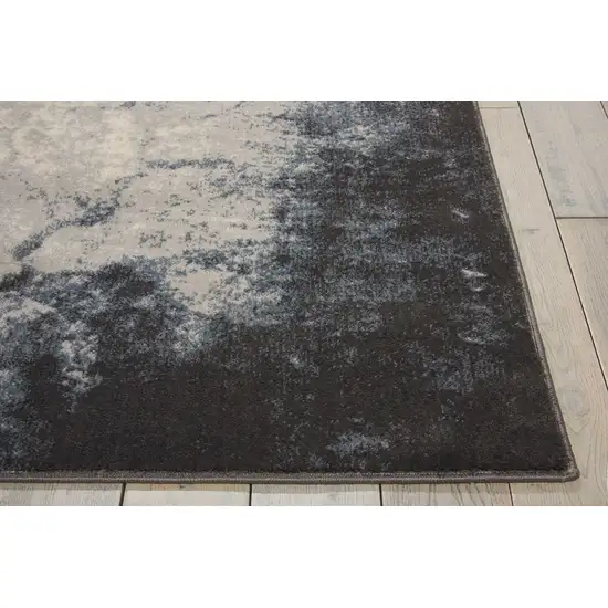 Ivory And Gray Abstract Non Skid Area Rug Photo 8