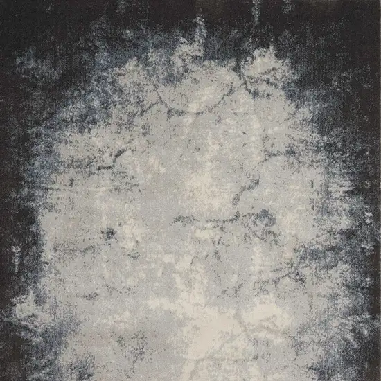 Ivory And Gray Abstract Non Skid Area Rug Photo 7