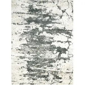 Photo of Ivory And Gray Abstract Non Skid Area Rug