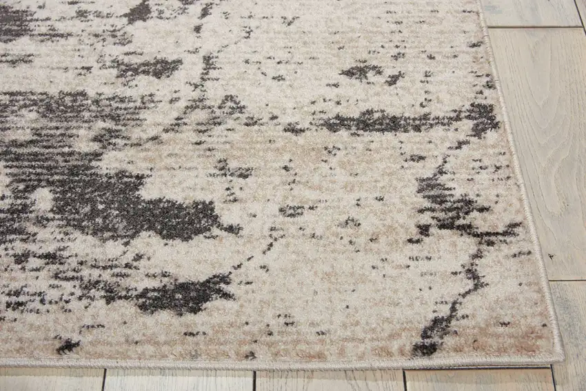 Ivory And Gray Abstract Non Skid Area Rug Photo 8