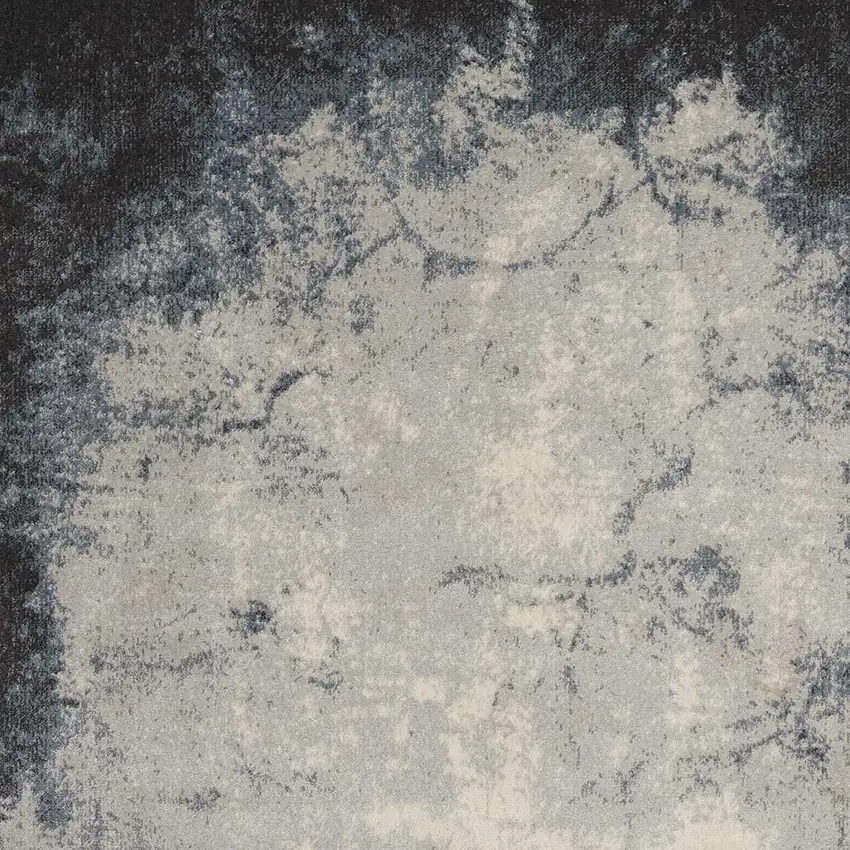 Ivory And Gray Abstract Non Skid Area Rug Photo 6