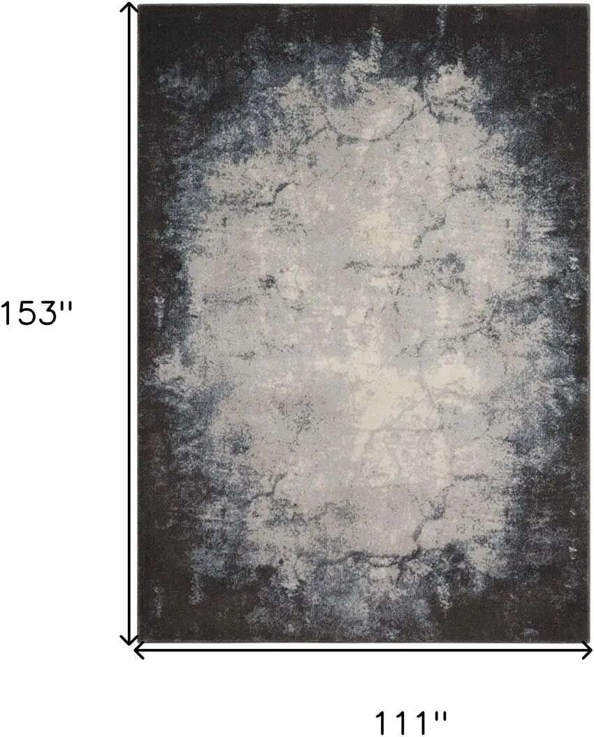 Ivory And Gray Abstract Non Skid Area Rug Photo 3