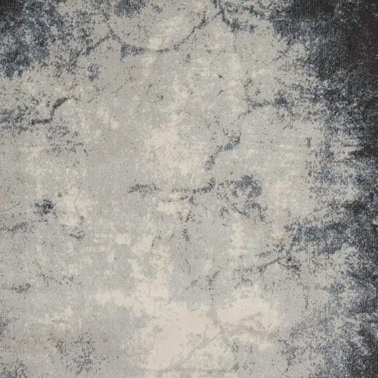 Ivory And Gray Abstract Non Skid Area Rug Photo 3