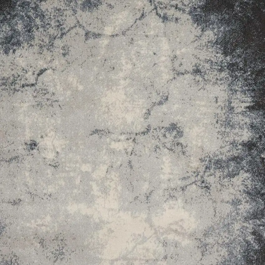 Ivory And Gray Abstract Non Skid Area Rug Photo 3