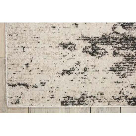 Ivory And Gray Abstract Non Skid Area Rug Photo 9