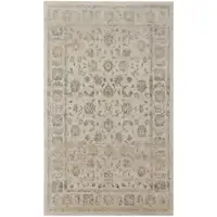 Photo of Ivory And Gray Abstract Power Loom Distressed Area Rug