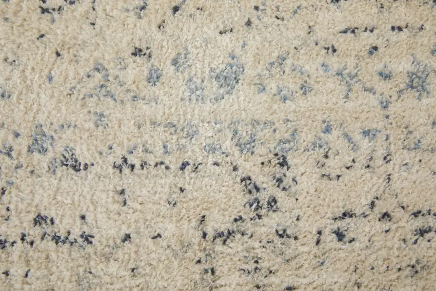 Ivory And Gray Abstract Power Loom Distressed Area Rug Photo 8