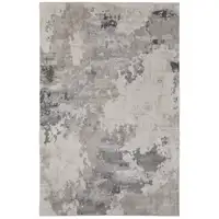Photo of Ivory And Gray Abstract Stain Resistant Area Rug