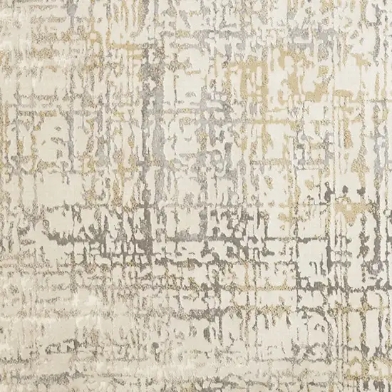 Gray and Ivory Abstract Area Rug Photo 5