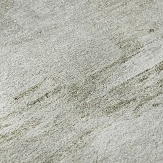 Ivory And Gray Abstract Washable Area Rug With UV Protection Photo 4