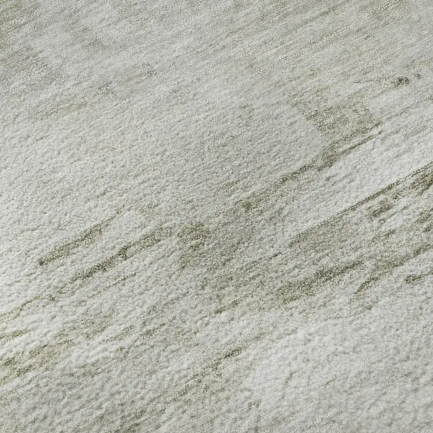 Ivory And Gray Abstract Washable Area Rug With UV Protection Photo 4