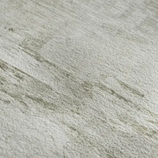 Ivory And Gray Abstract Washable Area Rug With UV Protection Photo 4