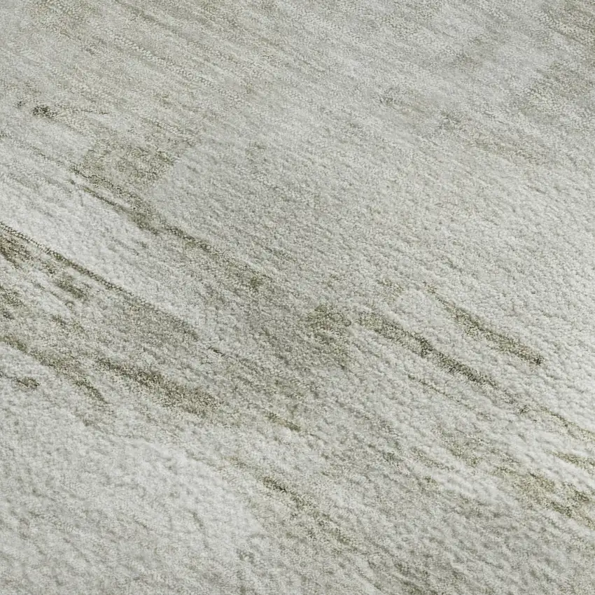 Ivory And Gray Abstract Washable Area Rug With UV Protection Photo 4