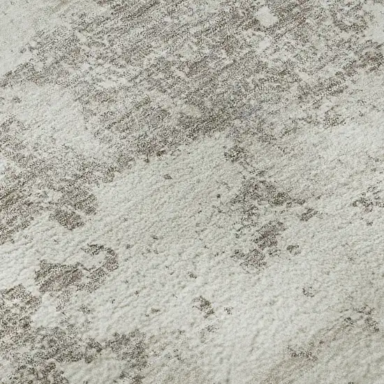 Ivory And Gray Abstract Washable Area Rug With UV Protection Photo 9