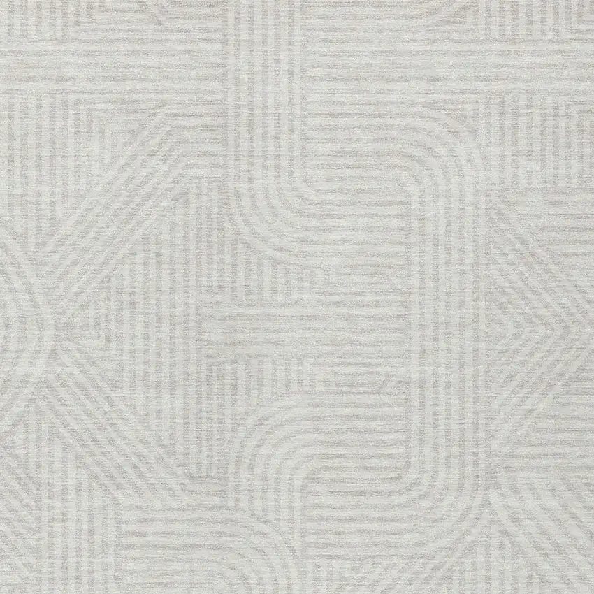 Ivory And Gray Abstract Washable Indoor Outdoor Area Rug Photo 6