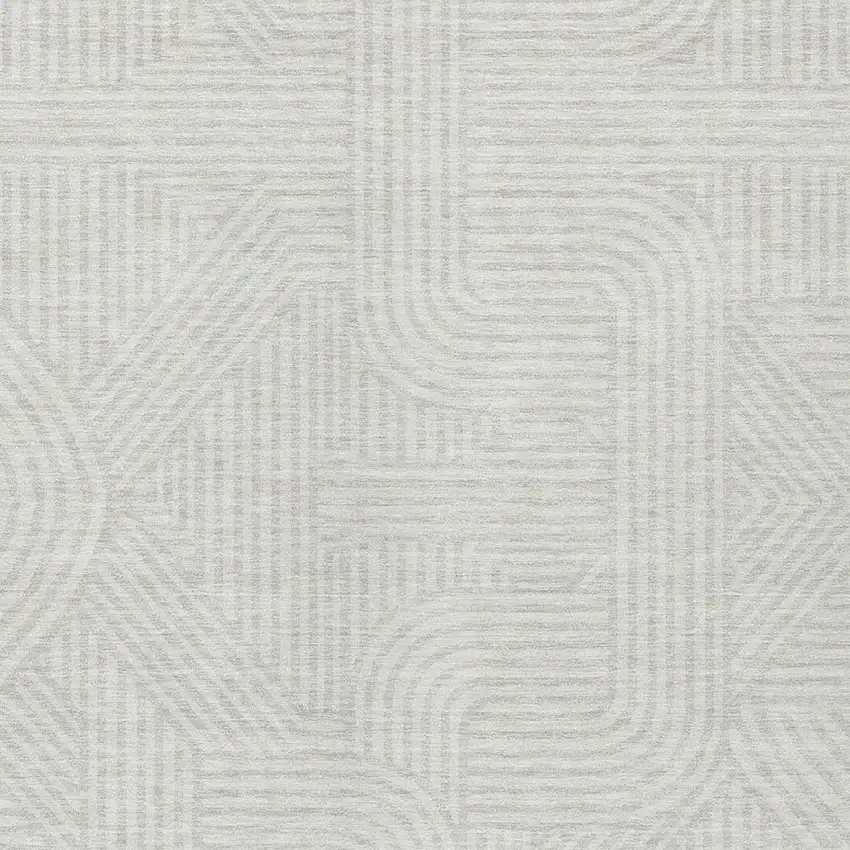 Ivory And Gray Abstract Washable Indoor Outdoor Area Rug Photo 6