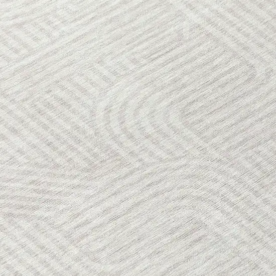 Ivory And Gray Abstract Washable Indoor Outdoor Area Rug Photo 8