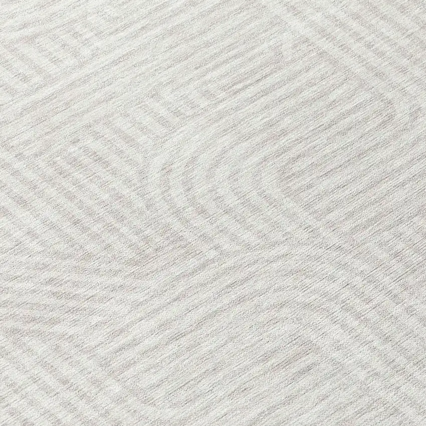 Ivory And Gray Abstract Washable Indoor Outdoor Area Rug Photo 8