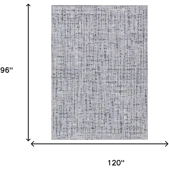 Ivory And Gray Abstract Washable Indoor Outdoor Area Rug Photo 7