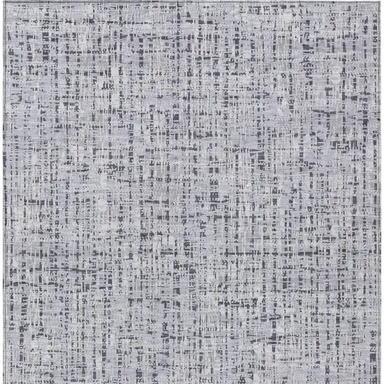 Ivory And Gray Abstract Washable Indoor Outdoor Area Rug Photo 4