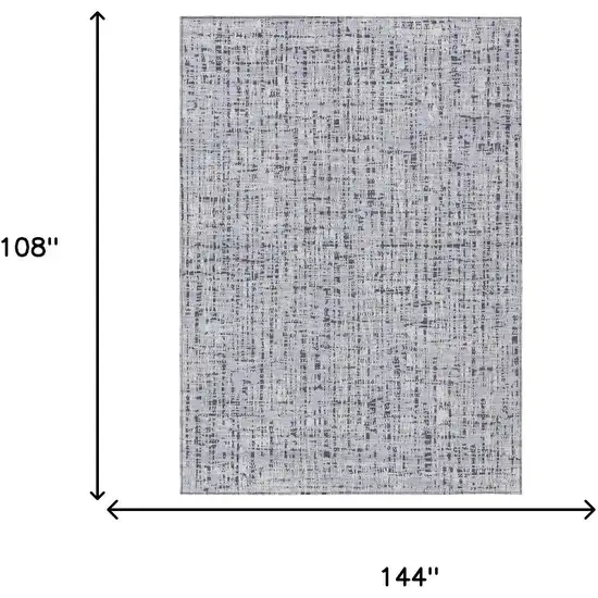Ivory And Gray Abstract Washable Indoor Outdoor Area Rug Photo 7