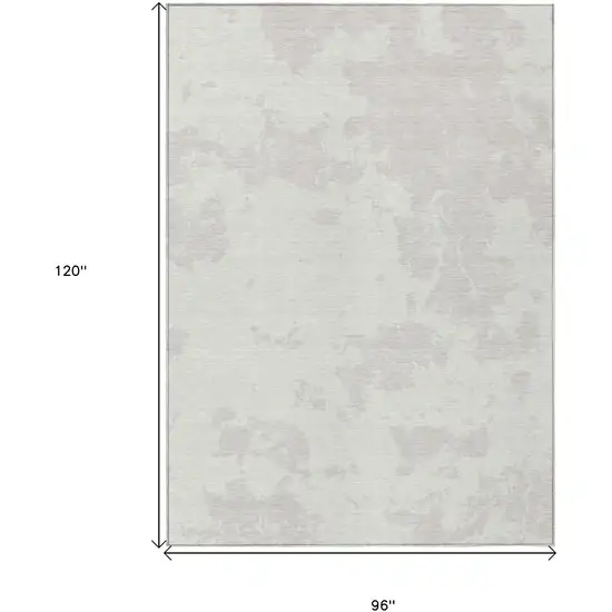 Ivory And Gray Abstract Washable Indoor Outdoor Area Rug Photo 3