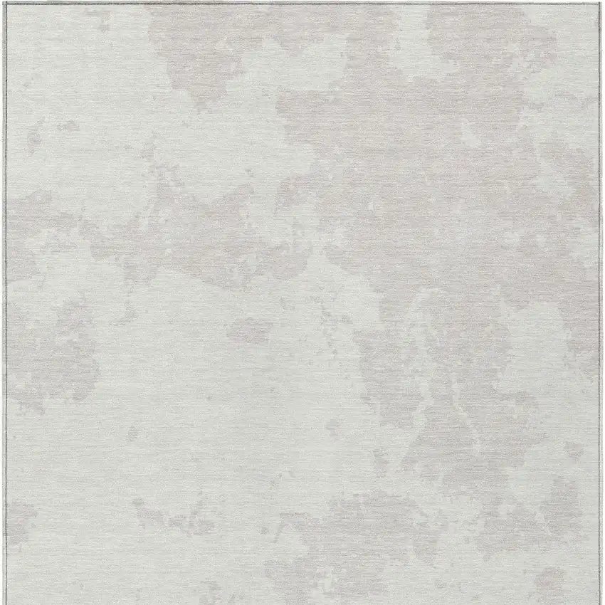 Ivory And Gray Abstract Washable Indoor Outdoor Area Rug Photo 7