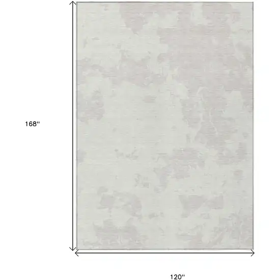 Ivory And Gray Abstract Washable Indoor Outdoor Area Rug Photo 7