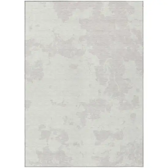 Ivory And Gray Abstract Washable Indoor Outdoor Area Rug Photo 2
