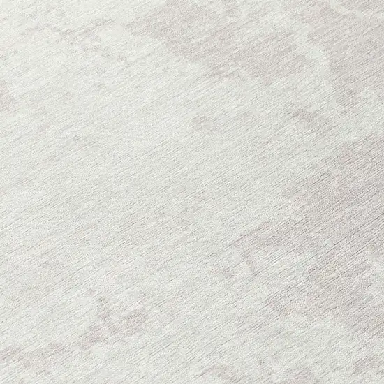 Ivory And Gray Abstract Washable Indoor Outdoor Area Rug Photo 8