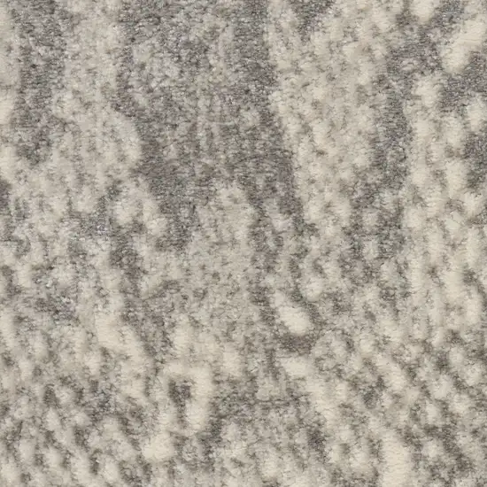 Ivory And Gray Animal Print Distressed Area Rug Photo 1