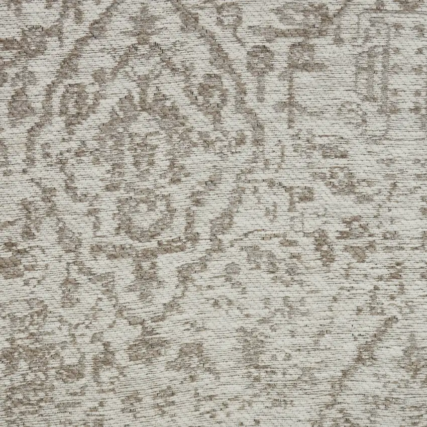 Ivory And Gray Damask Area Rug Photo 2