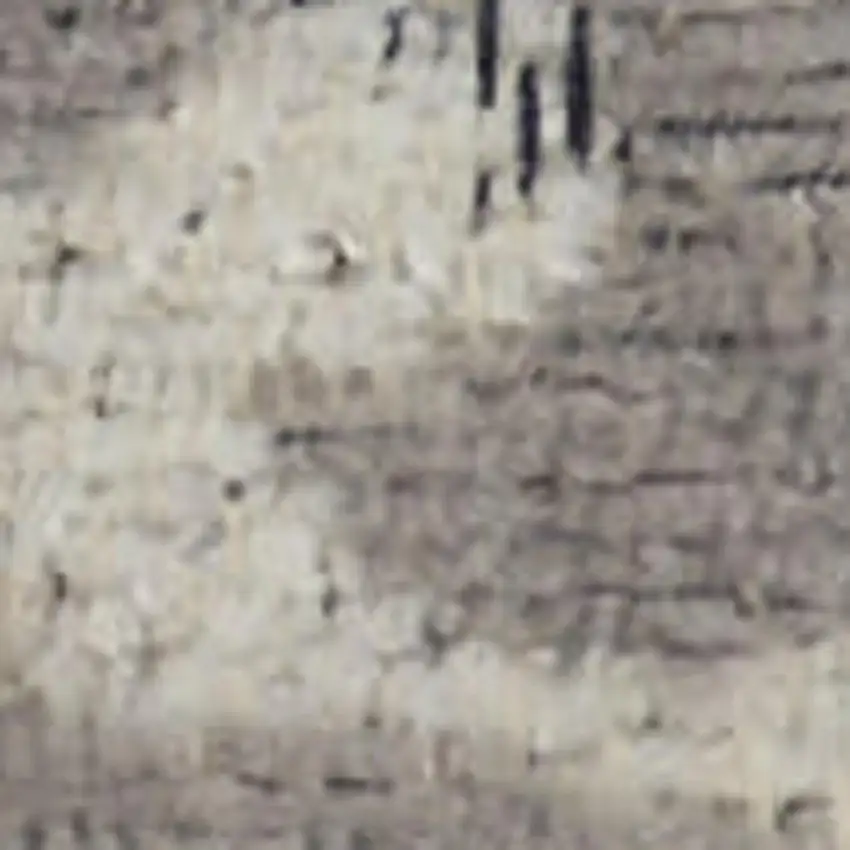 Ivory And Gray Damask Distressed Area Rug Photo 4