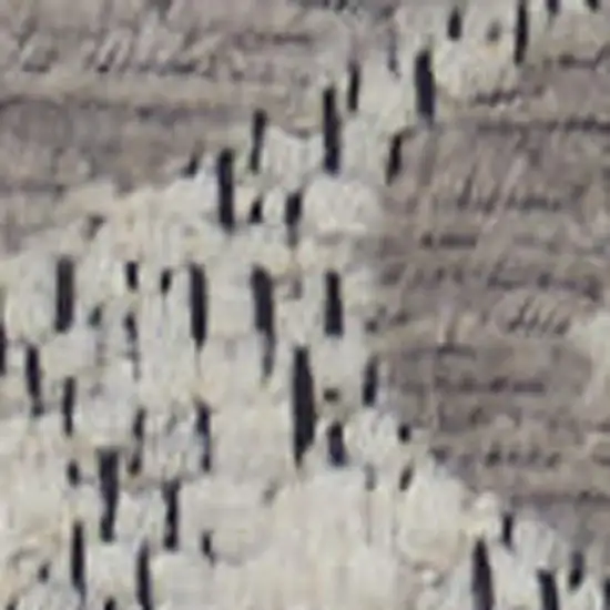 Ivory And Gray Damask Distressed Area Rug Photo 3