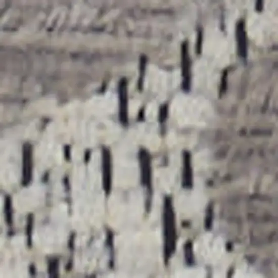 Ivory And Gray Damask Distressed Area Rug Photo 2