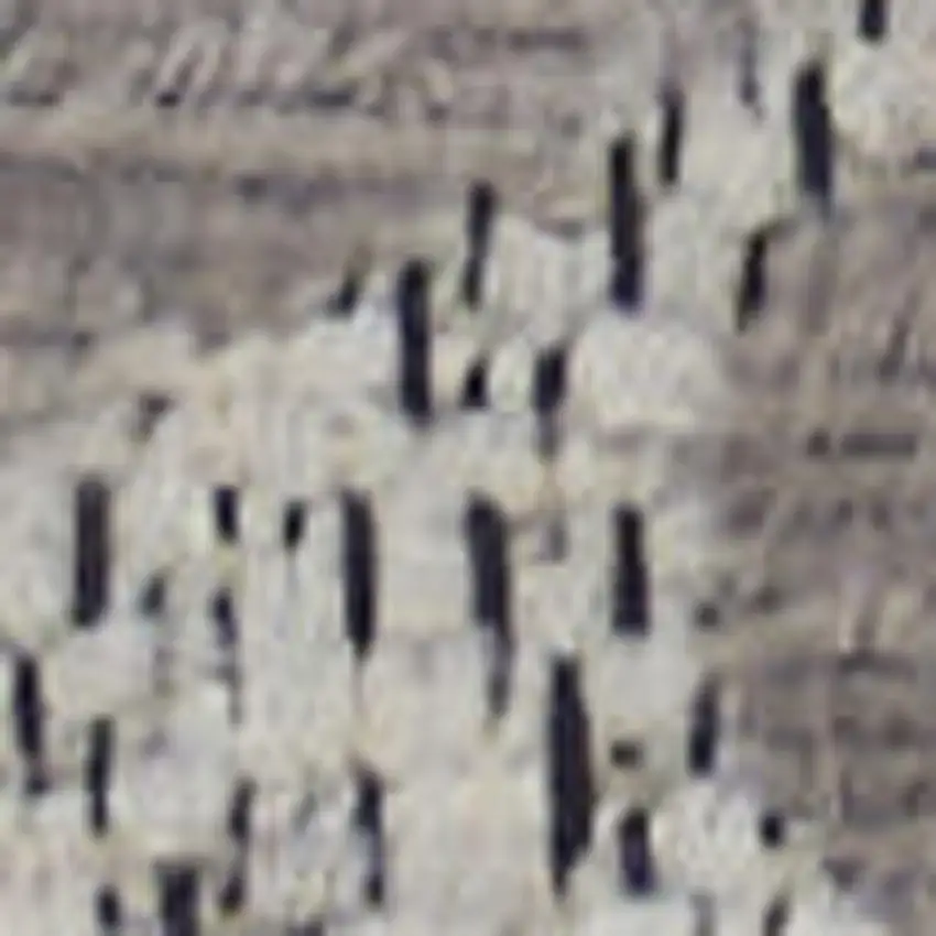 Ivory And Gray Damask Distressed Area Rug Photo 2