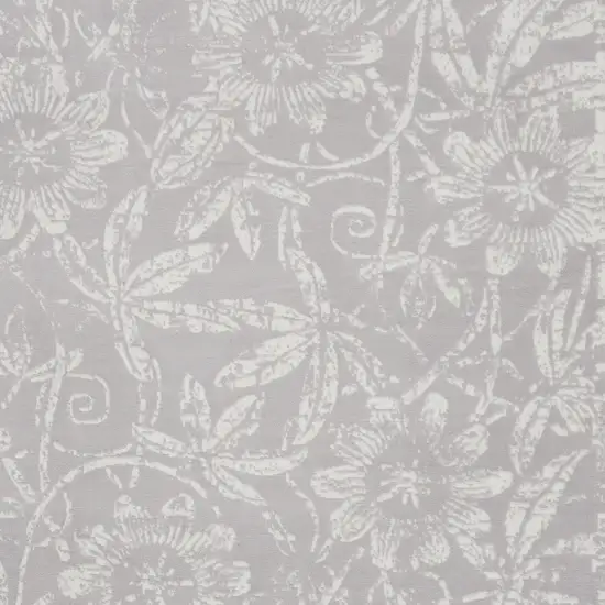 Ivory And Gray Floral Distressed Area Rug Photo 7