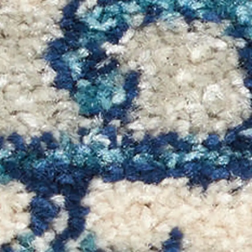 Ivory And Gray Floral Medallion Distressed Area Rug Photo 1