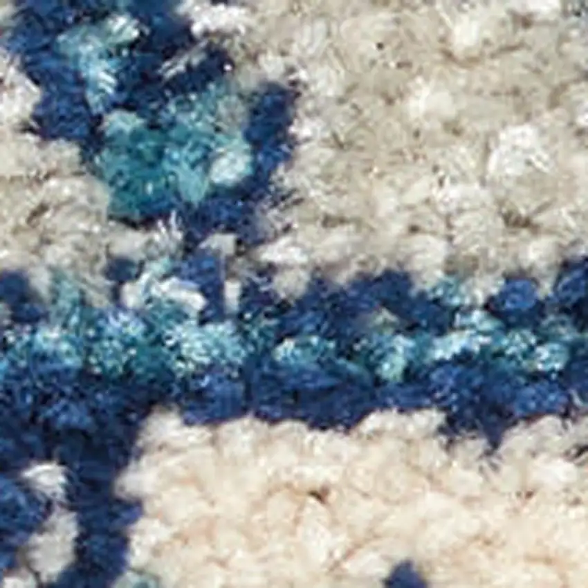 Ivory And Gray Floral Medallion Distressed Area Rug Photo 6