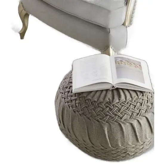 Ivory And Gray Floral Medallion Distressed Area Rug Photo 1