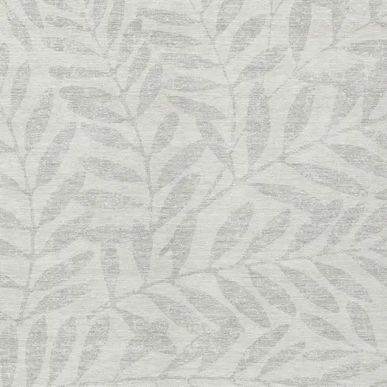 Ivory And Gray Floral Washable Indoor Outdoor Area Rug Photo 6