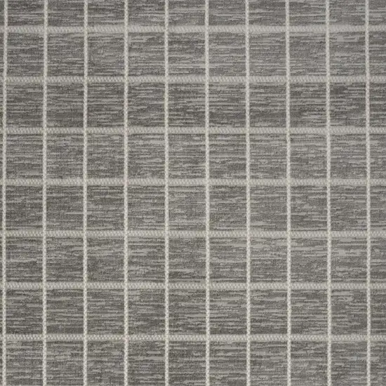 Ivory And Gray Geometric Area Rug Photo 6