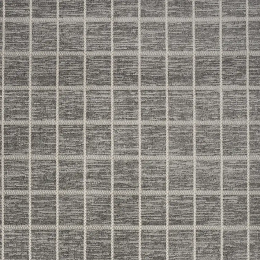 Ivory And Gray Geometric Area Rug Photo 6