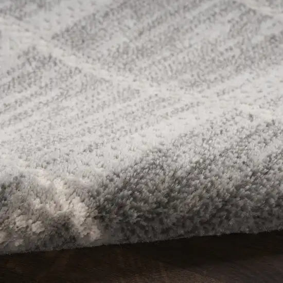 Ivory And Gray Geometric Area Rug Photo 9
