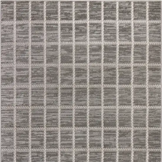 Ivory And Gray Geometric Area Rug Photo 7