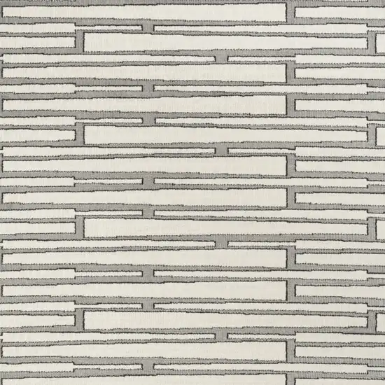 Ivory And Gray Geometric Area Rug Photo 8
