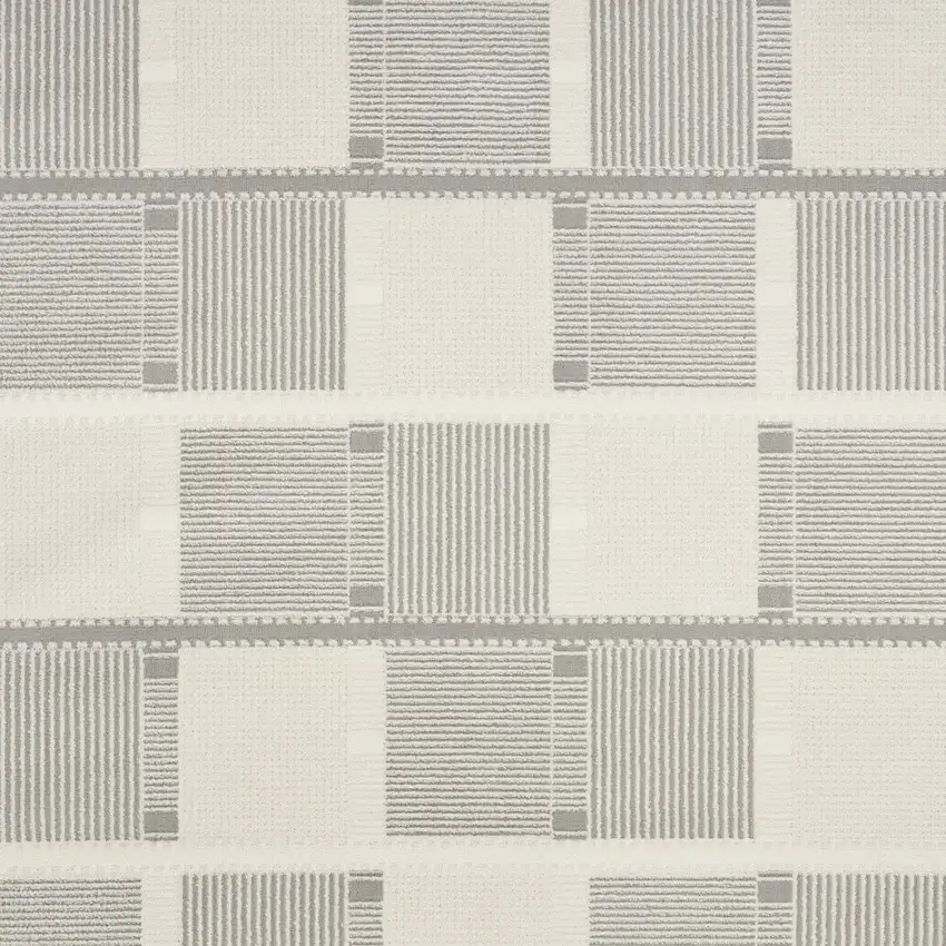 Ivory And Gray Geometric Area Rug Photo 8