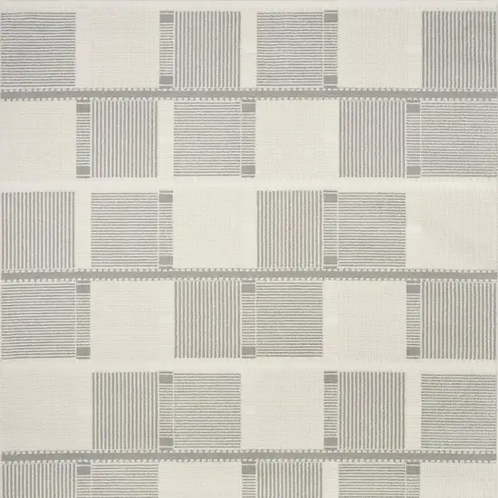 Ivory And Gray Geometric Area Rug Photo 3