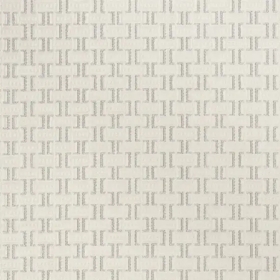 Ivory And Gray Geometric Area Rug Photo 9